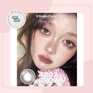 Kính Áp Tròng Lens Mắt Miss Brown YOUNGONE BLINKS EYES A202 Màu Nâu Có Viền Hiệu Ứng Cho Mắt Cận 0-8 Độ Dùng 6 Tháng
