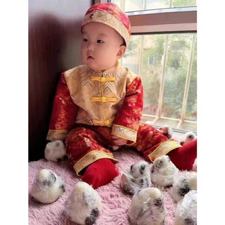 [Shubim Kids] Set bộ Tết THÁI TỬ GIA DÀI TAY + TẶNG MŨ cho bé trai 3-13kg -CÓ ẢNH THẬT