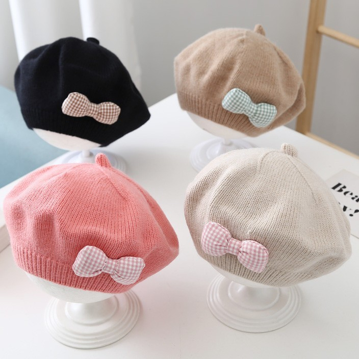 Mũ Nồi Cho Bé Gái Đính Nơ Dễ Thương ( Bé 6 Tháng - 5 Tuổi)