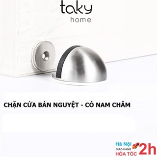  Chặn Cửa Inox - TakyHome Bán Nguyệt Chặn Cửa Nam Châm Gắn Sàn Kèm  Miếng Dán 3M Chắc Chắn An Toàn Cho Em Bé 1200Bac 
