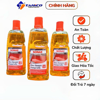 Dung dịch rửa xe ô tô xe tải sonax gloss shampoo làm sạch dưỡng xe sáng bóng và an toàn cho mọi bề mặt xe - 1 lít