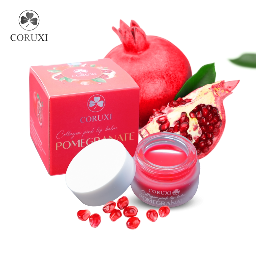 Son Dưỡng Hồng Môi Collagen Lựu Đỏ, Mặt Nạ Ủ Hồng Môi Coruxi, Ngừa Thâm Khô Nứt Nẻ Môi, Lên Màu Tươi Sau Phun Xăm