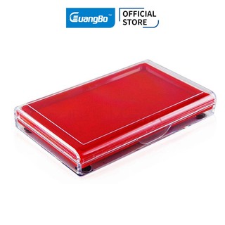 Hộp dấu hình chữ nhật Mika 2 màu xanh, đỏ Guangbo YT9127