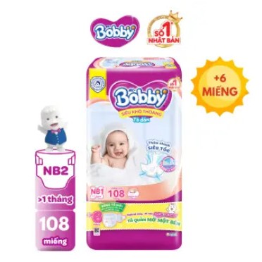 Miếng lót Bobby size Newborn 1 108 miếng dưới 5kg