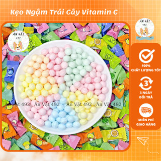 (Sỉ) Kẹo Ngậm Trái Cây Vitamin C Không Đường Đủ Vị 500gr và 1kg - Ăn Vặt 492
