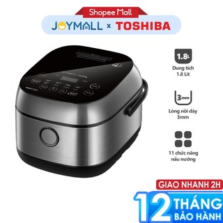 Nồi cơm điện cao tần toshiba rc-18ip1pv 1.8l, hàng chính hãng, lòng nồi dày 3mm chống dính, cảm ứng nhiệt 3d - joymall
