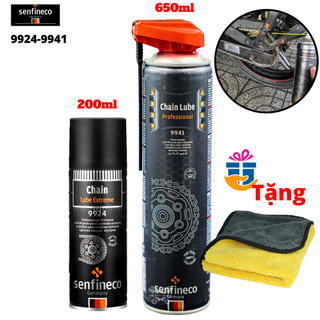 Dung dịch dưỡng sên senfineco 9941, dưỡng sên cao cấp senfineco 9924 chain lube extreme 200ml-650ml tặng khăn