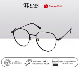 Gọng Kính Cận Chất Liệu Kim Loại Cứng Cáp HMK Eyewear Nam Nữ Form Đa Giác Thanh Mảnh Sang Trọng - KL66083