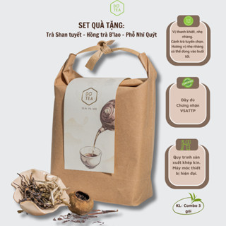  Set quà tặng trà đạo trà biếu phổ nhĩ quýt hồng trà bạch trà shan tuyết cổ thụ quà tặng sang trọng ý nghĩa cho gia đìn 