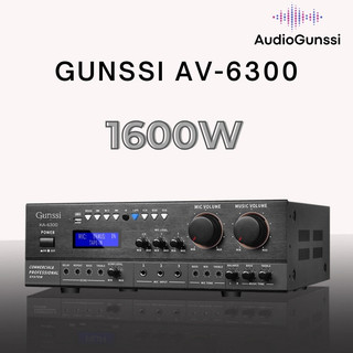 Đẩy công suất liền vang cao cấp Gunssi AV-6300 12 sò công suất lớn, nguồn xuyến, bộ khuếch đại âm thanh, amply bluetooth