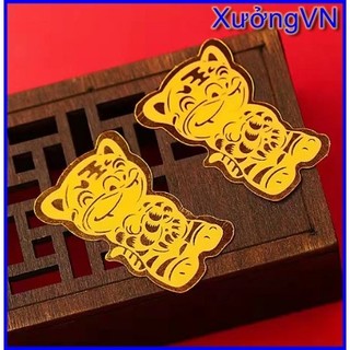 Hổ thần tài mạ vàng 24k rước lộc vào nhà