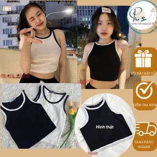 Áo ba lỗ crop top phối viền body