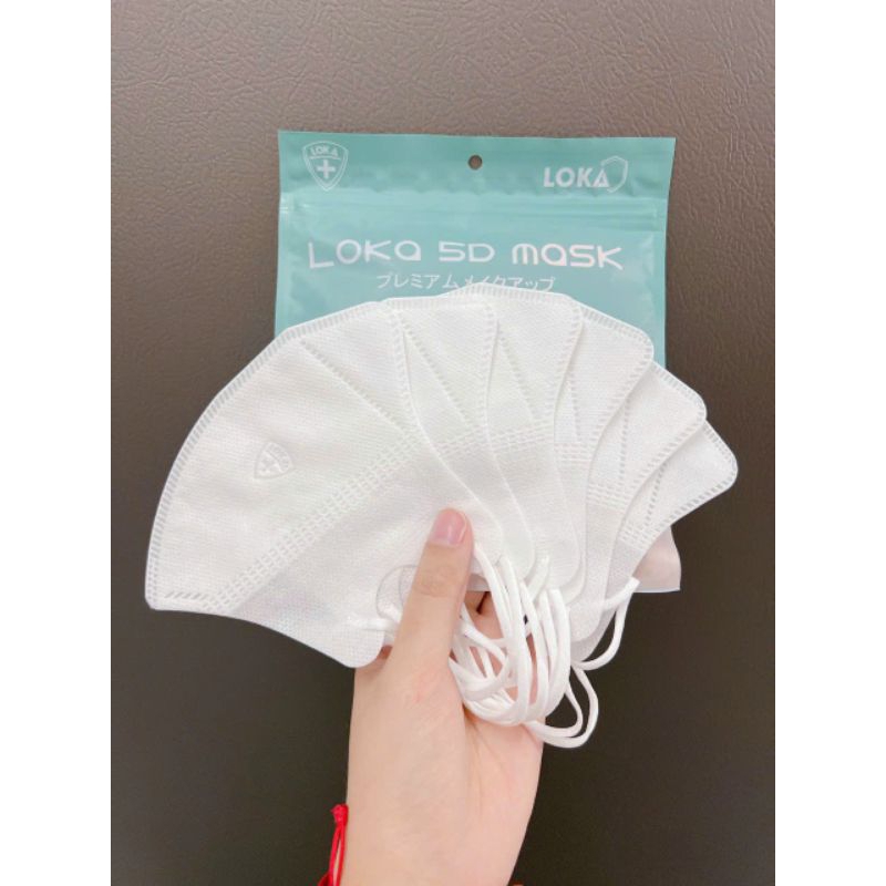 Sỉ 10 hộp gồm 100 cái khẩu trang 5D loka hàng chính hãng