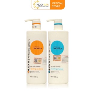 Bộ Sản Phẩm Dầu Gội Và Xả Olexrs Hair Salon Ngăn Ngừa Rụng Tóc 960ml/500ml
