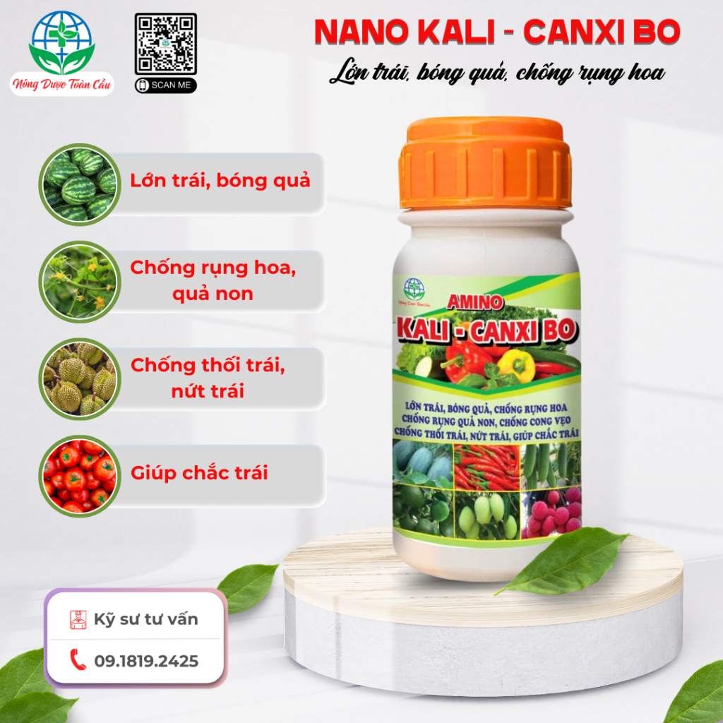 Amino Kali Canxi Bo - Lớn trái, bóng quả, chống rụng hoa