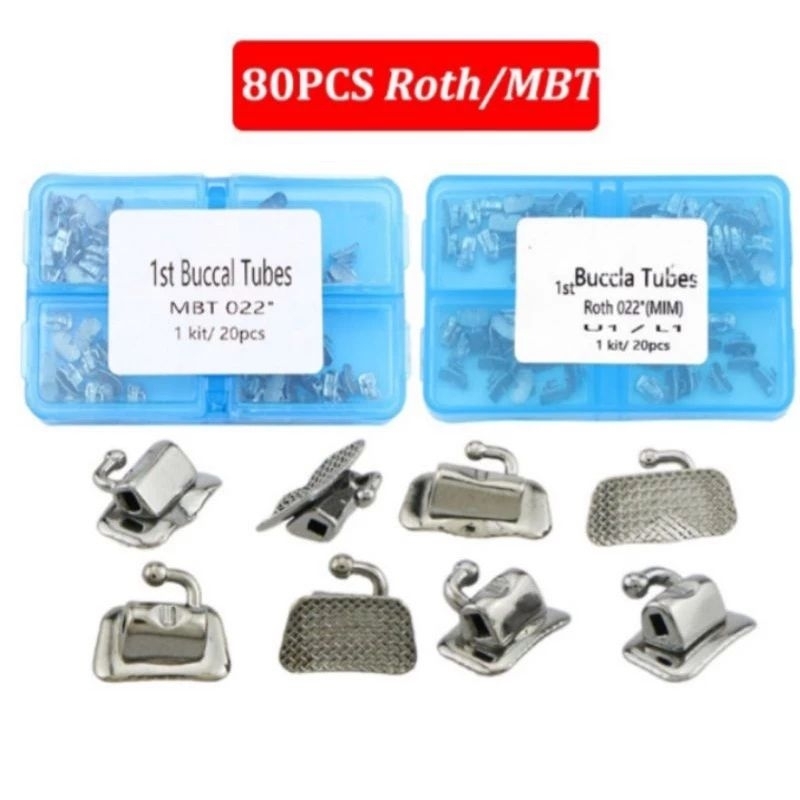 Hộp 20 bộ 80 cái mắc cài niềng răng 16/26/36/46