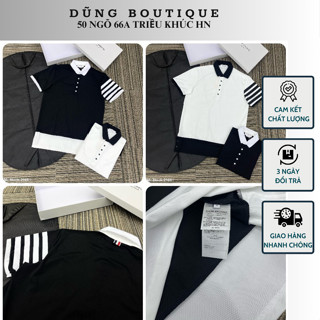 [Có video] Áo Polo Nam Thom Browne Phối Màu Đơn Giản - Áo Nam Polo Thom Siêu Đẹp