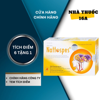 NATTOSPES - TÍCH ĐIỂM 6 TẶNG 1 - HỖ TRỢ NGUY CƠ TAI BIẾN MẠCH MÁU NÃO, LÀM TAN CỤC MÁU ĐÔNG (HỘP 30 VIÊN)