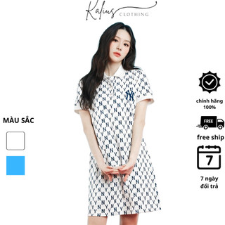 Váy Nữ Xuông Polo MLB Hàng VNXK Form Chữ A Phong Cách Điệu Đà Trẻ Trung Chất Vải 100% Cotton Dày Dặn Cao Cấp