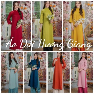 Đủ màu áo dài dáng xưa, áo dài cách tân suông, tà cách tân trẻ trung, áo dài tết 2024 mới nhất - Áo Dài Hương Giang