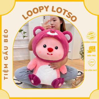 Gấu bông hải ly loopy coslay gấu dâu lotso- hàng nhập cao cấp/ tiệm gấu béo