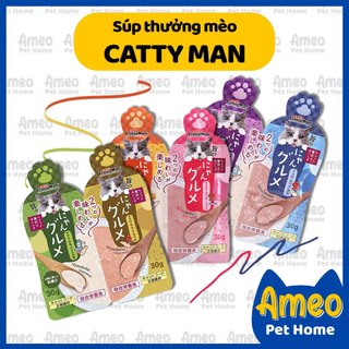 Súp thưởng gói đôi CATTY MAN mix sữa cho mèo thức ăn cho mèo