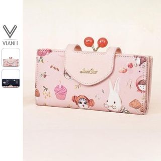 Ví nữ dài cầm tay Just Star đẹp dễ thương thêu chim sang trọng dễ thương cute đựng tiền thẻ ViAnh Store 070393 070355