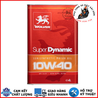 Nhớt Wolver Super Dynamic 10w40 4 Lít dùng cho ô tô nhập khẩu Đức
