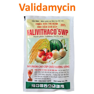 Valivithaco 5wp gói 20g, thuốc trừ bệnh nấm, lỡ cổ rễ, thán thư, khô vằn cho cây trồng