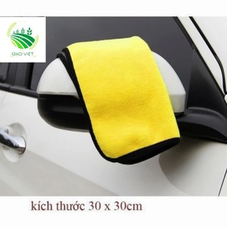 Khăn Lau Microfiber 2 Lớp siêu thấm, không bụi thấm hút tốt