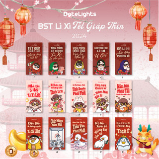 Bao lì xì tết 2023, combo lì xì ú oà 5 chiếc, dateneyland
