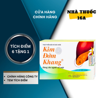 KIM ĐỞM KHANG - TEM TÍCH ĐIỂM 6 TẶNG 1 - HỖ TRỢ NGƯỜI BỊ SỎI MẬT, TÚI MẬT, TĂNG MEN GAN CAO, GAN NHIỄM MỠ - HỘP 30 VIÊN