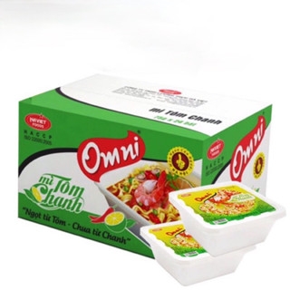 Thùng mỳ tôm chanh bát/ cốc Omni 24 bát hàng chuẩn date xa