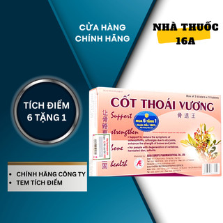 CỐT THOÁI VƯƠNG - TEM TÍCH ĐIỂM 6 TẶNG 1 - DƯỢC PHẨM Á ÂU - HỖ TRỢ GIẢM ĐAU NHỨC KHỚP, THOÁI HÓA KHỚP (HỘP 30 VIÊN)