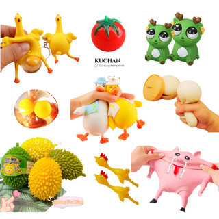 Squishy Đồ chơi xả stress Kuchan Đồ chơi nắn bóp đàn hồi Squishy bánh bao, Squishy heo, Đồ chơi bóp lòi mắt