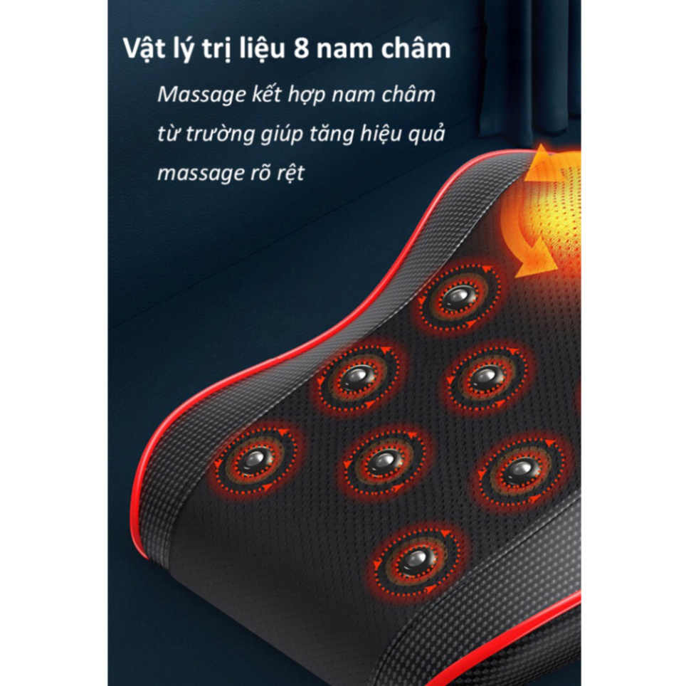 Gối Massage Cổ Vai Gáy, Máy Massage Hồng Ngoại Giảm Nhức Mỏi Toàn Thân 20 Bi Cao Cấp - Hàng Cao Cấp