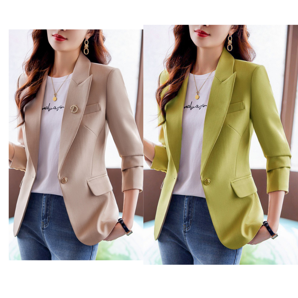 Áo Khoác Blazer 2 lớp Kiểu Hàn Quốc Thời Trang Áo khoác vest đi làm công sở có size S, M,L,XL, 2XL , 3XL