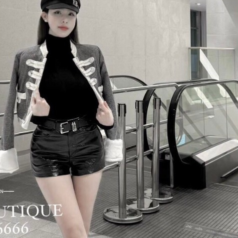 Áo dạ tweed tay lông