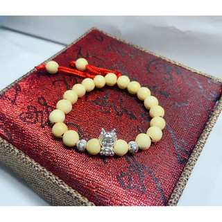 Vòng dâu mix charm rồng BẠC cho bé năm Thìn 2024