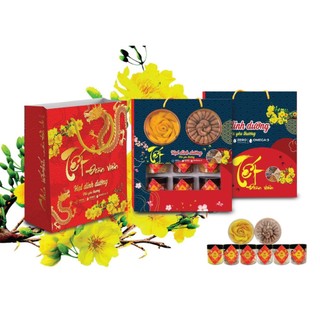 HỘP QUÀ TẾT- COMBO 8 LOẠI MỨT HẠT DINH DƯỠNG CAO CẤP SANG TRỌNG DÀNH BIẾU TẶNG CÓ KÈM TÚI XÁCH
