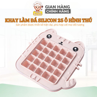 Khay làm đá silicon 25 ô hình thú cute - khay đựng đá tủ lạnh - làm thạch, rau câu / khuôn làm đá silicon hoạt hình