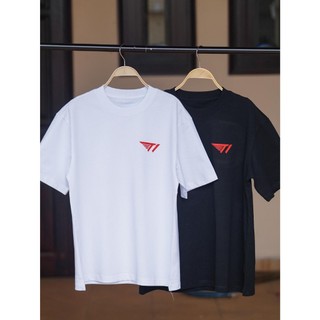 Áo thun t1 lck lmht lol | mẫu áo thun in logo ngực đen / trắng
