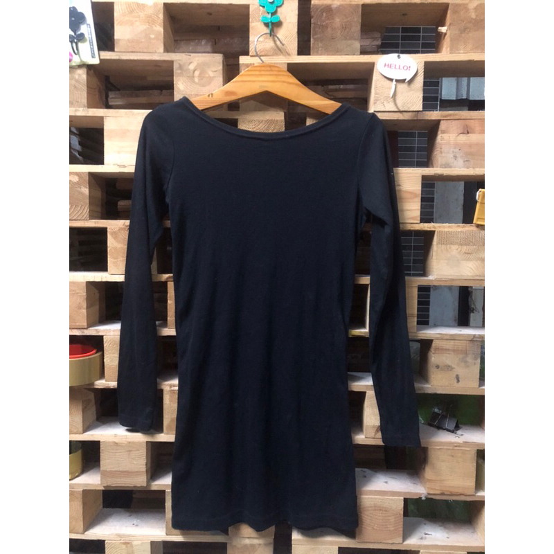 D070. Đầm thun body tay dài- 2hand
