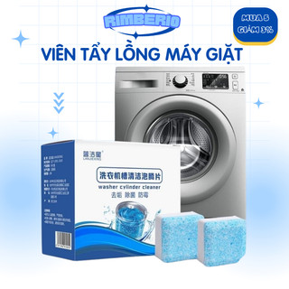 Hộp 12 Viên Tẩy Vệ Sinh Lồng Máy Giặt , Diệt Khuẩn Và Tẩy Chất Cặn Lồng Máy Hiệu Quả