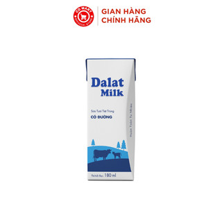 Thùng 48 hộp Sữa Tươi Tiệt Trùng Dalatmilk Có Đường 180ml