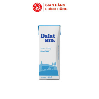 Thùng 48 hộp Sữa Tươi Tiệt Trùng Dalatmilk Ít Đường 180ml date tháng 8/20224