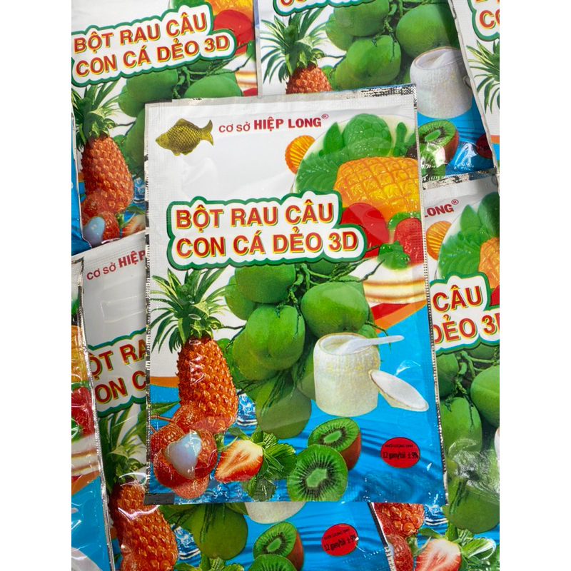 rau câu cá dẻo gói 12g