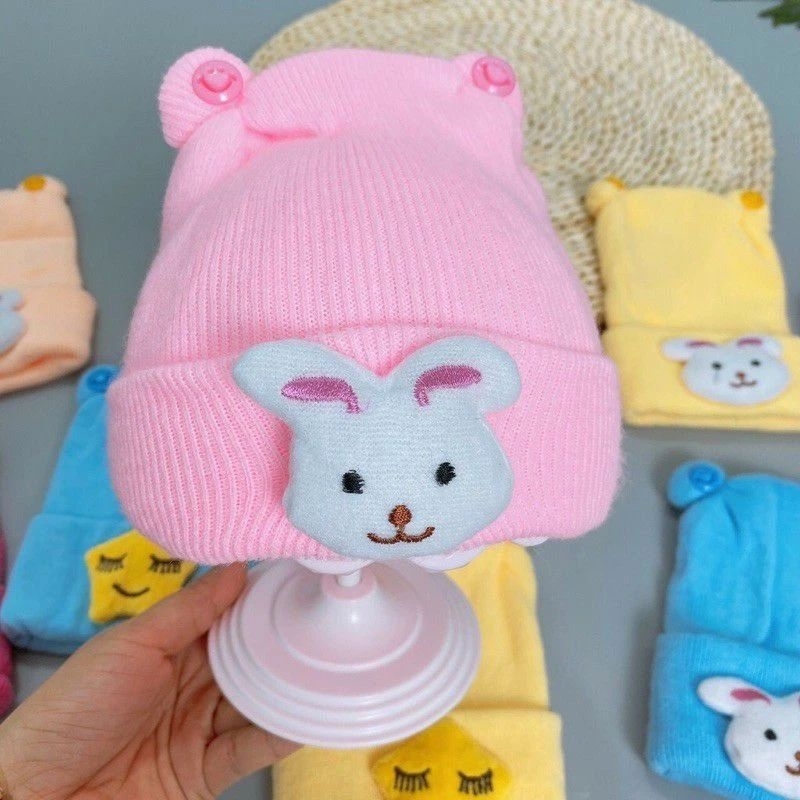 Mũ Len Sơ Sinh, Mũ Len Giữ Ấm Cho Bé 0-6 Tháng