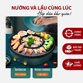Bếp Lẩu Nướng 2 Trong 1 OSAKA, nồi nướng kèm lẩu điện đa năng tiện lợi, đường kính 36cm