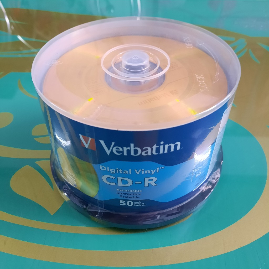 ĐĨA CD Trắng Verbatim AZO màu vàng dùng ghi audio chất lượng cao